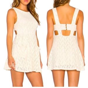 Free People Cream Mini Dress